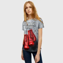 Женская футболка 3D Boxing - фото 2