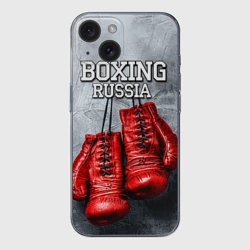 Чехол для iPhone 15 силиконовый с защитой камеры Boxing