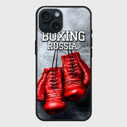 Чехол силиконовый для Apple iPhone 15 матовый Boxing