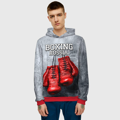 Мужская толстовка 3D Boxing, цвет красный - фото 3