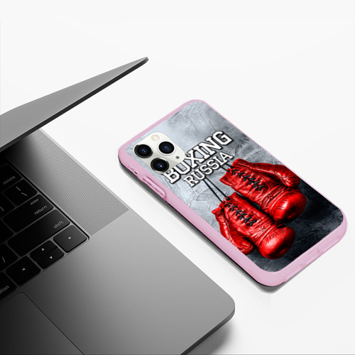 Чехол для iPhone 11 Pro Max матовый Boxing, цвет розовый - фото 5