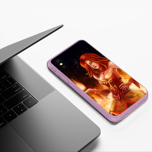 Чехол для iPhone XS Max матовый Lina, цвет сиреневый - фото 5