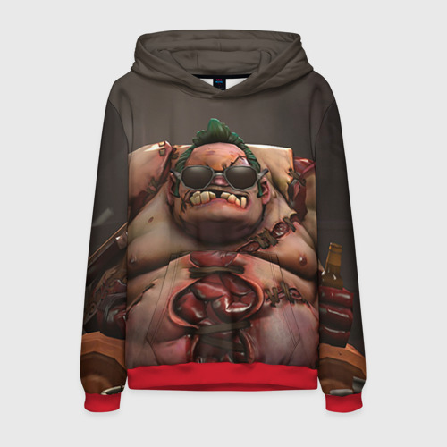 Мужская толстовка 3D Pudge, цвет красный