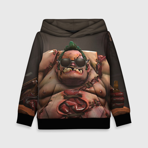 Детская толстовка 3D Pudge, цвет черный