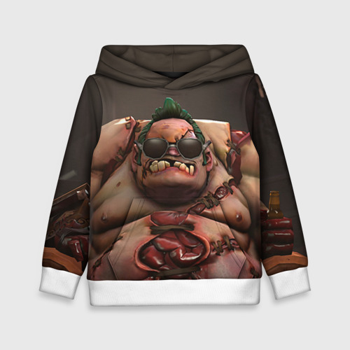 Детская толстовка 3D Pudge, цвет белый