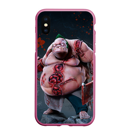 Чехол для iPhone XS Max матовый Pudge, цвет малиновый