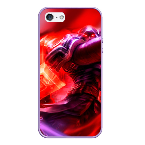 Чехол для iPhone 5/5S матовый League of legends, цвет светло-сиреневый