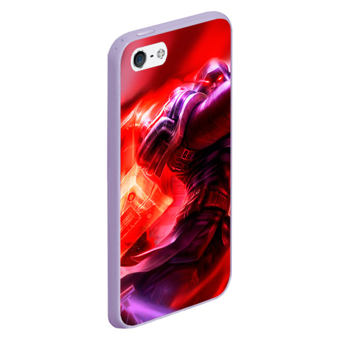 Чехол для iPhone 5/5S матовый League of legends, цвет светло-сиреневый - фото 3