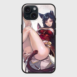 Чехол силиконовый для Apple iPhone 15 матовый The nine-tailed FOX Ahri