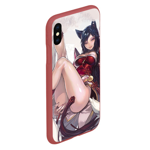 Чехол для iPhone XS Max матовый The nine-tailed FOX Ahri, цвет красный - фото 3