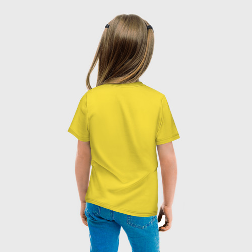 Детская футболка хлопок с принтом Очки Deal With It, вид сзади #2