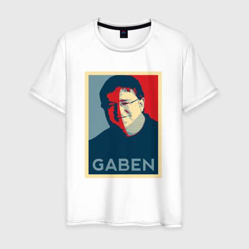 Мужская футболка хлопок GABEN, цвет белый