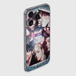 Чехол для iPhone 15 Pro силиконовый с защитой камеры Bts - фото 2