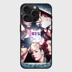 Чехол силиконовый для Apple iPhone 15 Pro матовый Bts