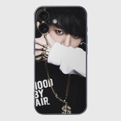 Чехол для iPhone 16 силиконовый с защитой камеры Bts