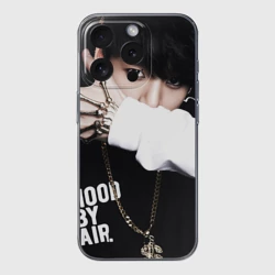 Чехол для iPhone 15 Pro силиконовый с защитой камеры Bts