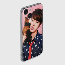 Чехол для iPhone 15 силиконовый с защитой камеры Bts - фото 2