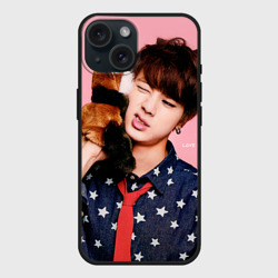 Чехол силиконовый для Apple iPhone 15 матовый Bts