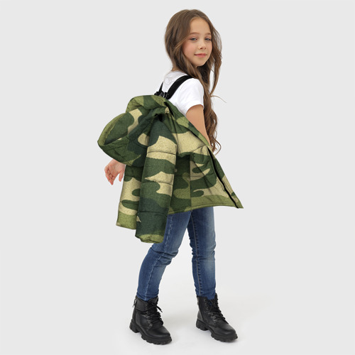Зимняя куртка для девочек 3D Хаки, цвет черный - фото 6