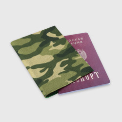 Обложка для паспорта матовая кожа Хаки - фото 2