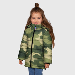Зимняя куртка для девочек 3D Хаки - фото 2