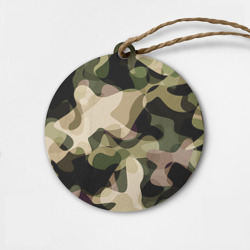 Деревянная игрушка круг Камуфляж