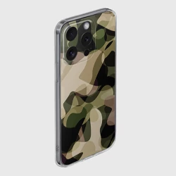 Чехол для iPhone 15 Pro Max силиконовый с защитой камеры Камуфляж - фото 2