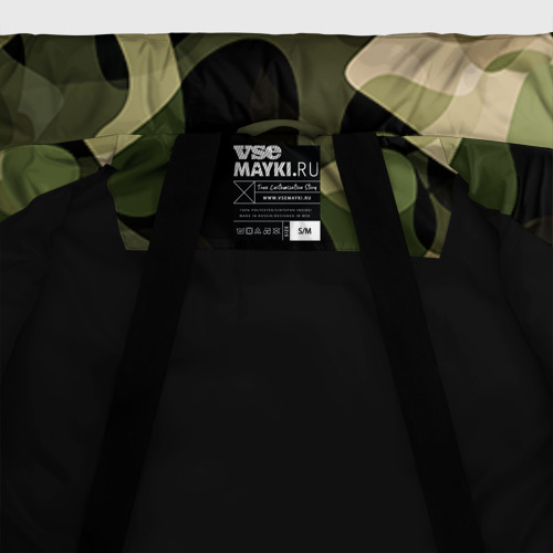 Женская зимняя куртка Oversize Камуфляж, цвет черный - фото 7