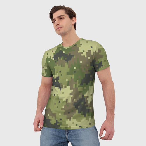 Мужская футболка 3D Хаки, цвет 3D печать - фото 3