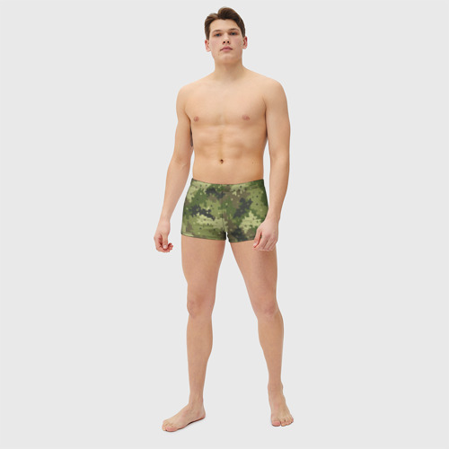Мужские купальные плавки 3D Хаки, цвет 3D печать - фото 5