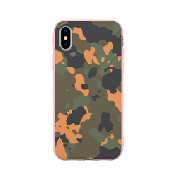 Чехол для iPhone X матовый Камуфляж