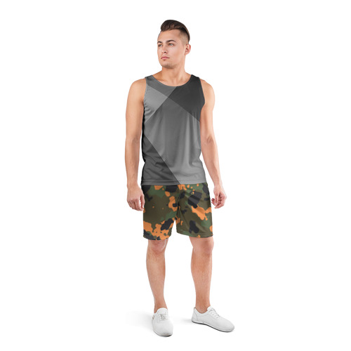 Мужские шорты спортивные Камуфляж, цвет 3D печать - фото 4