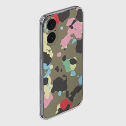 Чехол для iPhone 16 силиконовый с защитой камеры Камуфляж - фото 2