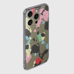 Чехол для iPhone 15 Pro Max силиконовый с защитой камеры Камуфляж - фото 2