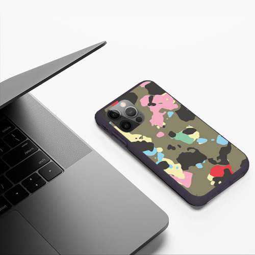 Чехол для iPhone 12 Pro Max Камуфляж, цвет черный - фото 5