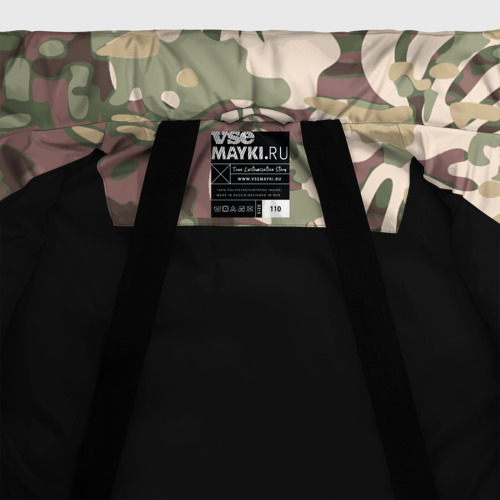 Зимняя куртка для девочек 3D Камуфляж, цвет черный - фото 7
