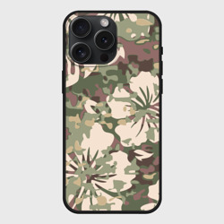 Чехол силиконовый для Apple iPhone 15 Pro Мax матовый Камуфляж