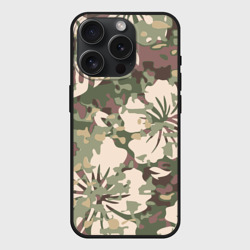 Чехол силиконовый для Apple iPhone 15 Pro матовый Камуфляж