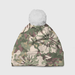 Шапка 3D c помпоном Камуфляж