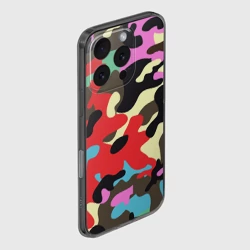 Чехол для iPhone 16 Pro силиконовый с защитой камеры Камуфляж - фото 2
