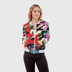 Женский бомбер 3D Камуфляж - фото 2