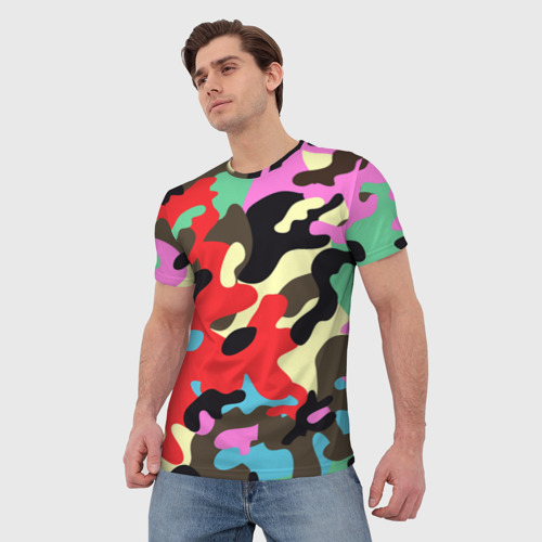 Мужская футболка 3D Камуфляж, цвет 3D печать - фото 3