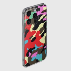 Чехол для iPhone 15 Pro Max силиконовый с защитой камеры Камуфляж - фото 2