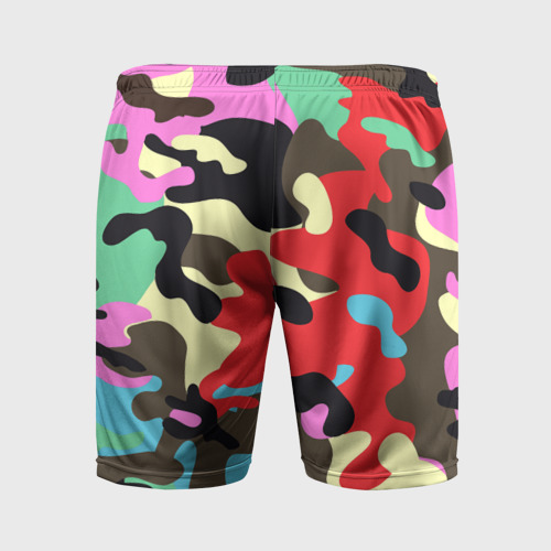 Мужские шорты спортивные Камуфляж, цвет 3D печать - фото 2