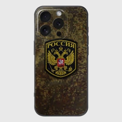 Чехол для iPhone 16 Pro силиконовый с защитой камеры Хаки