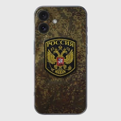 Чехол для iPhone 16 силиконовый с защитой камеры Хаки