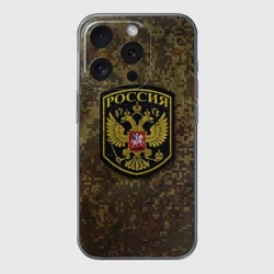 Чехол для iPhone 15 Pro силиконовый с защитой камеры Хаки