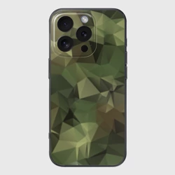 Чехол для iPhone 16 Pro силиконовый с защитой камеры Камуфляж