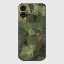 Чехол для iPhone 16 силиконовый с защитой камеры Камуфляж