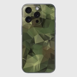 Чехол для iPhone 15 Pro Max силиконовый с защитой камеры Камуфляж